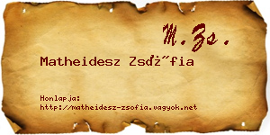 Matheidesz Zsófia névjegykártya