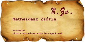 Matheidesz Zsófia névjegykártya
